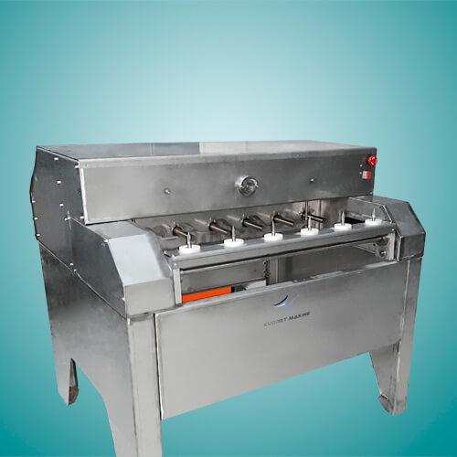 Product peeling machine for fruit and vegetable chips